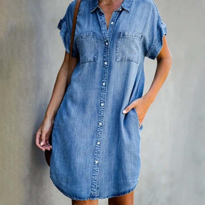 Valerie - Elegant Denim Dress