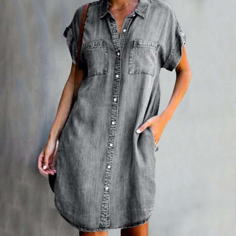 Valerie - Elegant Denim Dress