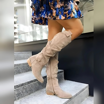 Hildegard – Elegant High Boots for Women with Warm Lining & Non-Slip Sole