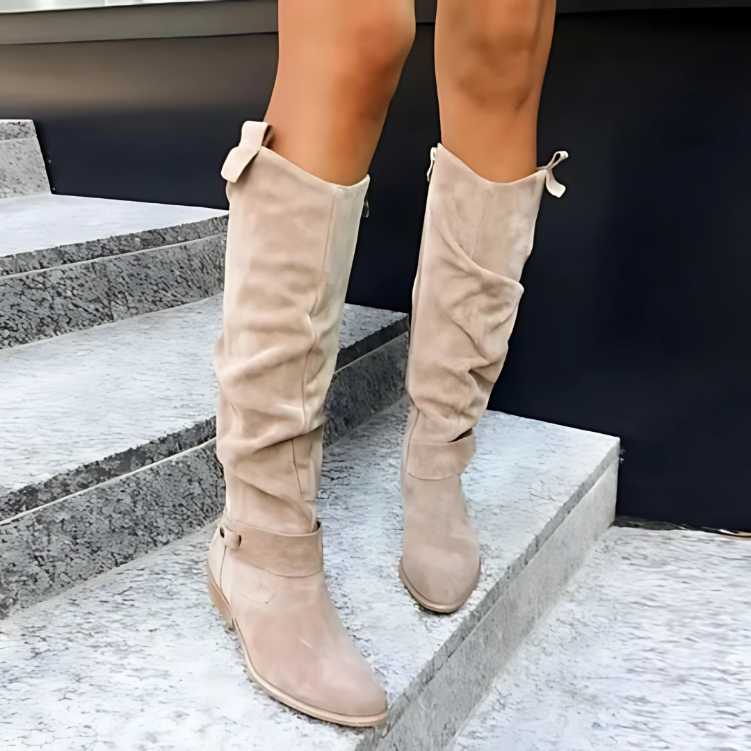 Hildegard – Elegant High Boots for Women with Warm Lining & Non-Slip Sole