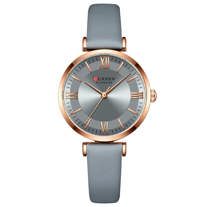 Amelia – Elegant Waterproof Leather Strap Watch with Classic Design