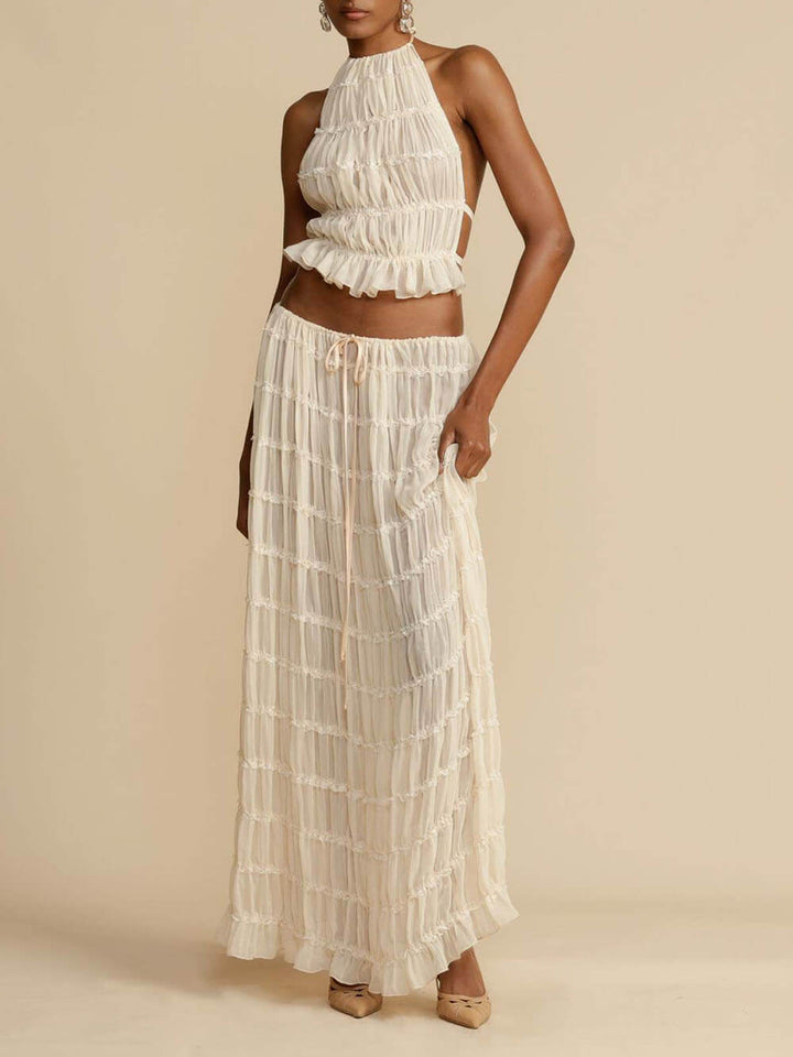 Elena - Tiered Maxi Skirt Set