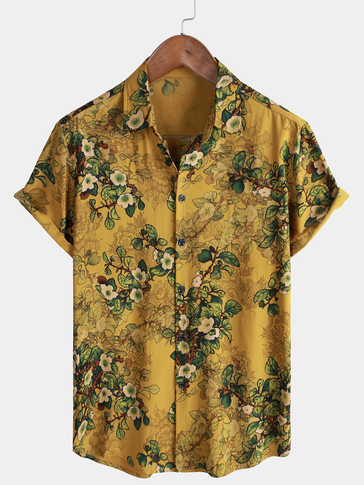 Hudson – Vintage Floral Rayon Button-Up Shirt