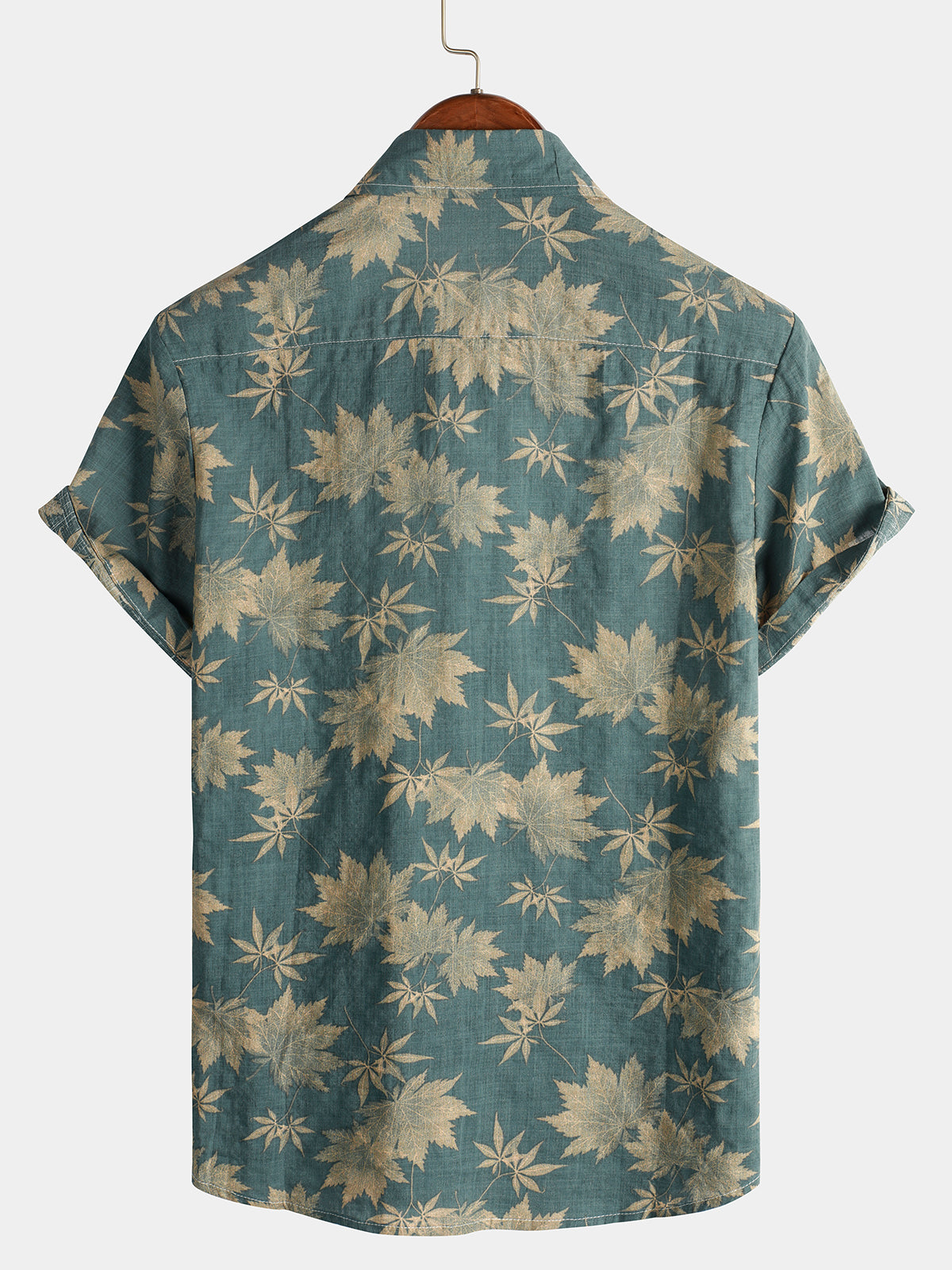 Elliott – Cotton Short Sleeve Maple Leaf Shirt with Pocket