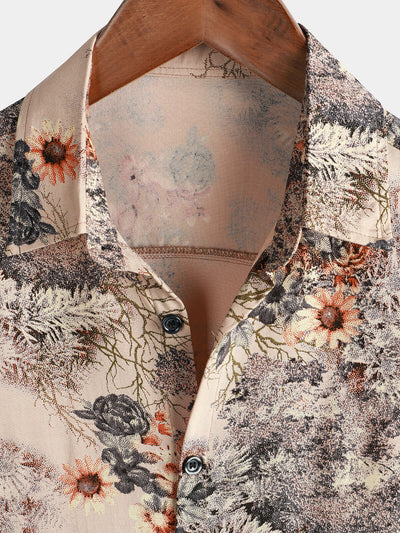 Noah – Floral Print Short Sleeve Vacation Shirt