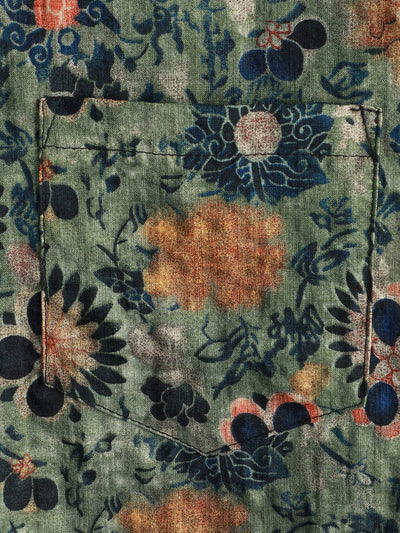Hunter – Vintage Green Hawaiian Cotton Floral Shirt