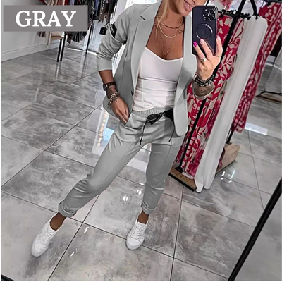 Sonia – Elegant 2-Piece Set with Casual Blazer & Tailored Trousers