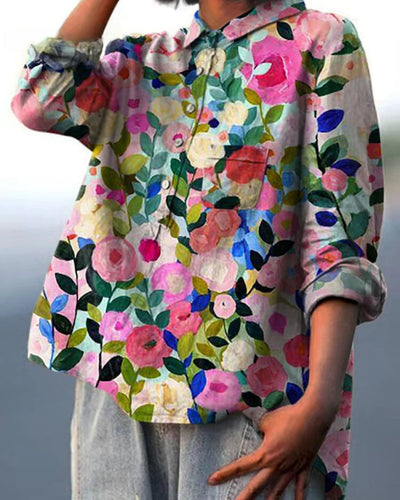Fenna - Cheerful Blouse with Floral Print