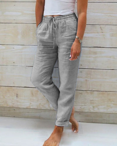 Emma™ - Comfortable Cotton-Linen Pants with Elastic Waistband