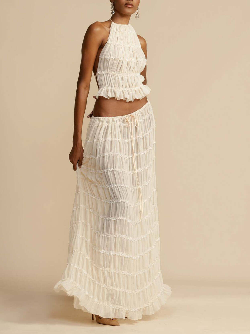 Elena - Tiered Maxi Skirt Set