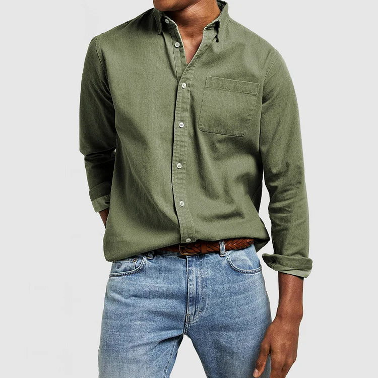 Alex – Stylish Casual Shirt with Lapel Collar & Relaxed Fit