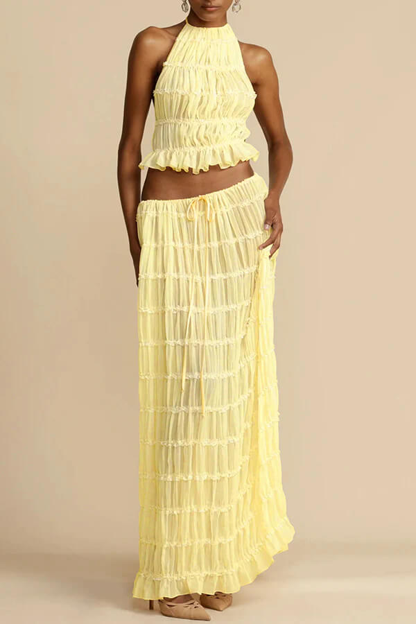 Elena - Tiered Maxi Skirt Set