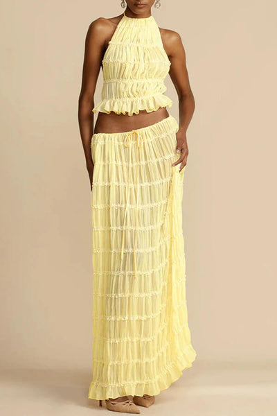 Elena - Tiered Maxi Skirt Set