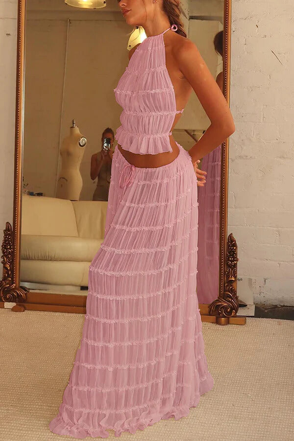 Elena - Tiered Maxi Skirt Set