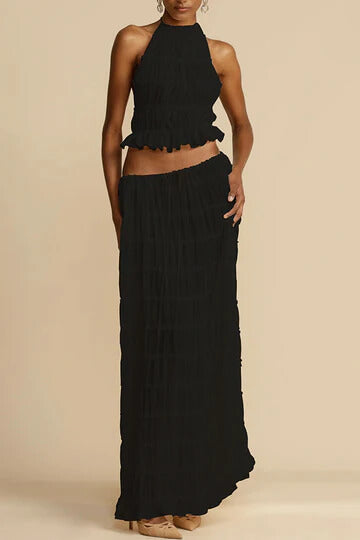 Elena - Tiered Maxi Skirt Set