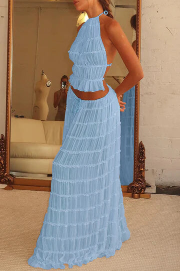 Elena - Tiered Maxi Skirt Set