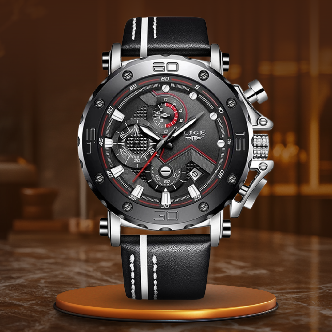 Harrison – Stainless Steel Chronograph Watch with Luminous Display