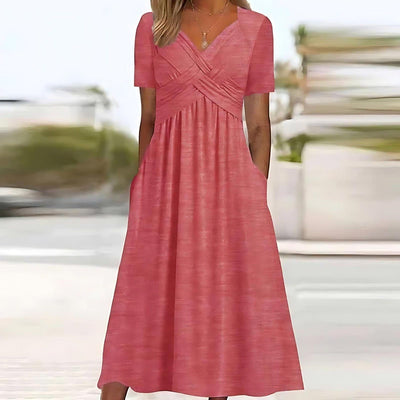 Jamaica – Elegant Tummy Cover Midi Dress with Flattering Fit