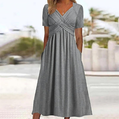 Jamaica – Elegant Tummy Cover Midi Dress with Flattering Fit