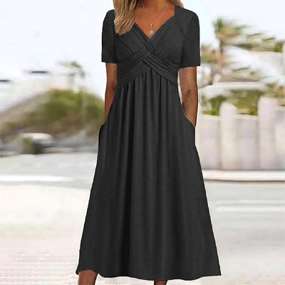 Jamaica – Elegant Tummy Cover Midi Dress with Flattering Fit