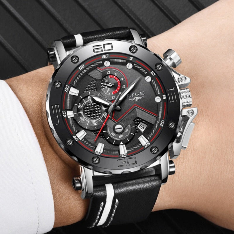 Harrison – Stainless Steel Chronograph Watch with Luminous Display