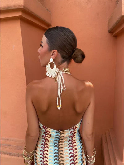 Aphrodite - Backless V-Neck Dress