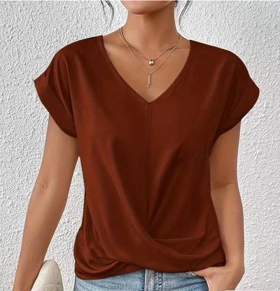 Claire - Elegant Women's V-Neck Shirt