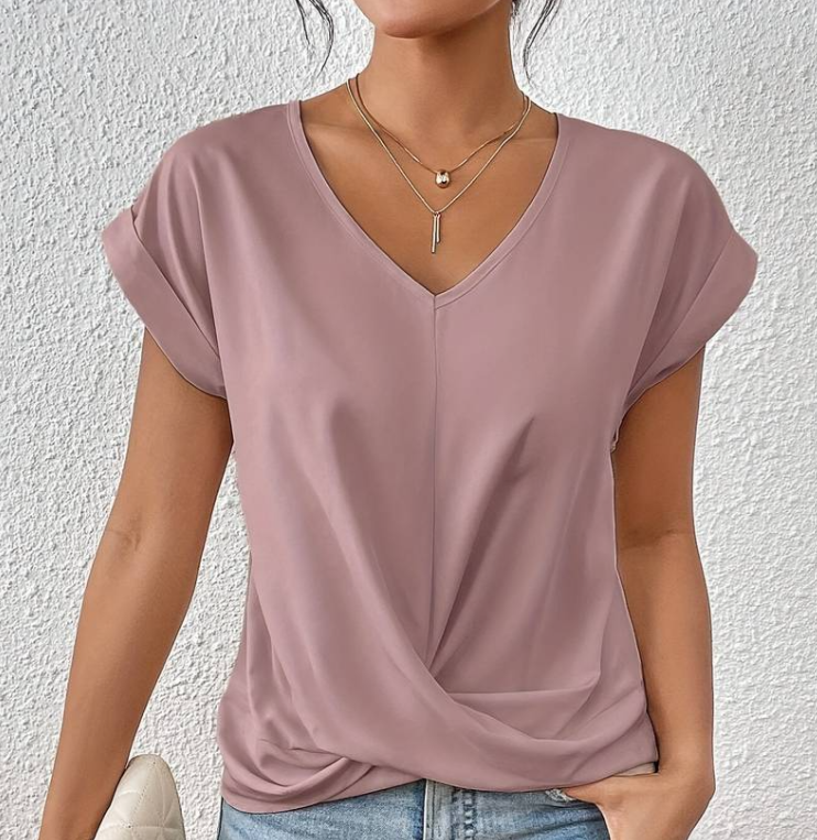 Claire - Elegant Women's V-Neck Shirt