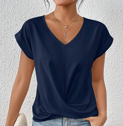 Claire - Elegant Women's V-Neck Shirt