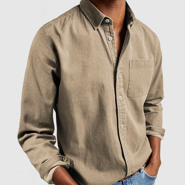 Alex – Stylish Casual Shirt with Lapel Collar & Relaxed Fit