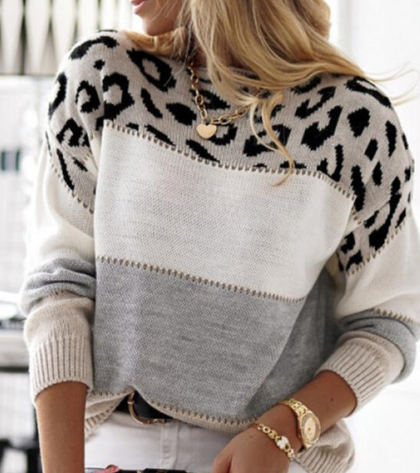 Lena – Leopard Print Sweater with Cozy Warmth & Trendy Style