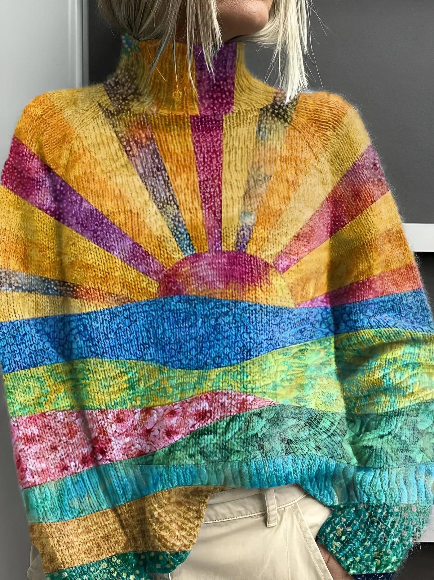 Matilda – Vibrant Knit Turtleneck Sweater with Cozy Comfort & Bold Style