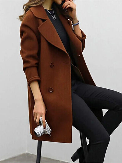 Mila – Iconic Wool Trench Coat with Timeless Elegance & Warmth